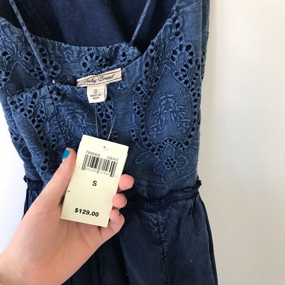 NWT Lucky Brand Denim Midi Dress - Picture 8 of 8